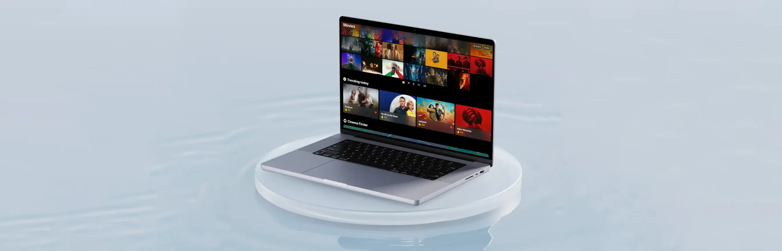 MovieLookup – Movie Database App Product Render - 3