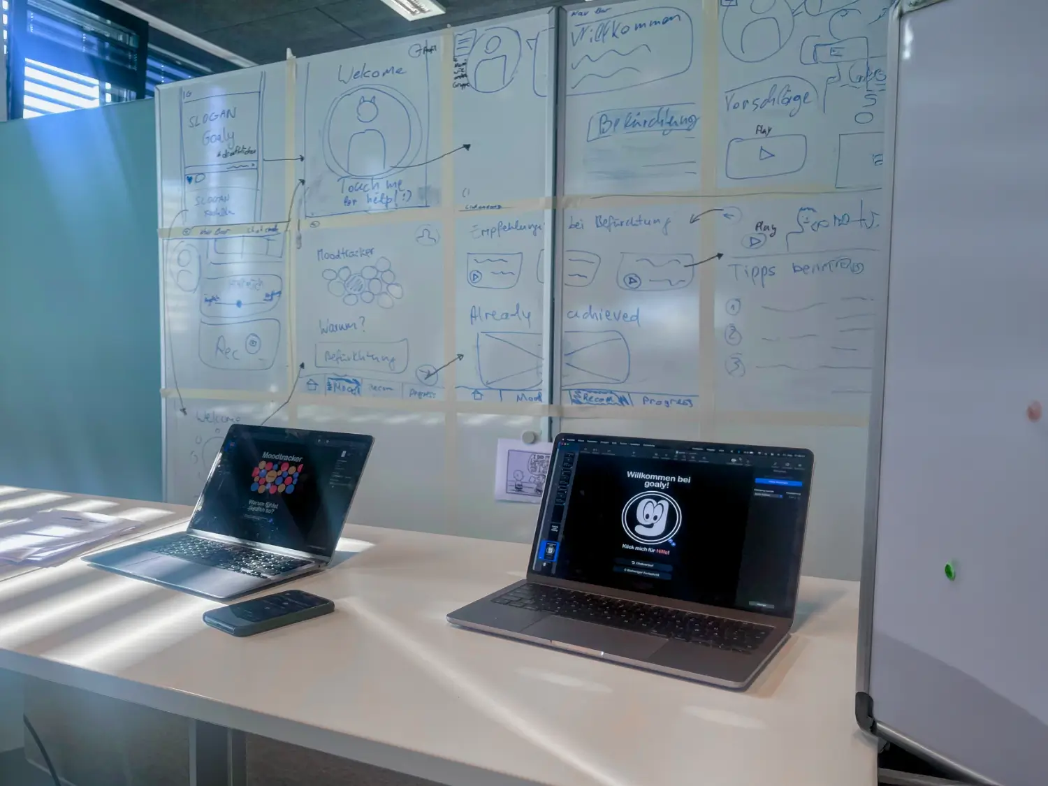 A screenshot of a web-based analytics dashboard on a MacBook. The 'X Misinformation Warning Prototype' shows a summary of 817 analyzed posts, a line graph of classification trends over time, and a gallery of recently analyzed social media posts with credibility tags.